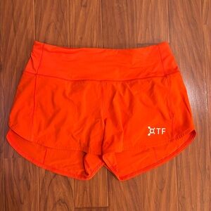 Lululemon x Orangetheory OTF Speed Up Shorts Womens 8 Orange Workout Athleisure